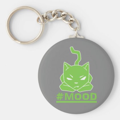 #MOOD Cat Green Keychain