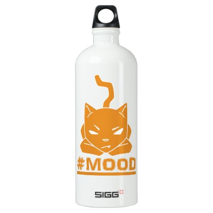 #MOOD Cat Orange Aluminum Water Bottle