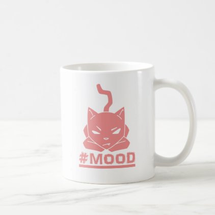 #Mood Cat Pink Coffee Mug