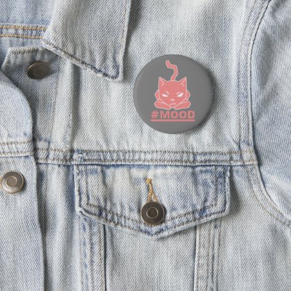 #MOOD Cat Pink Pinback Button