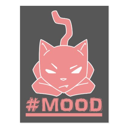 #MOOD Cat Pink Postcard