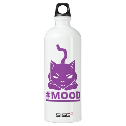 #MOOD Cat Purple Aluminum Water Bottle