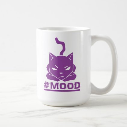 #Mood Cat Purple Coffee Mug