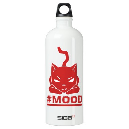 #MOOD Cat Red Water Bottle