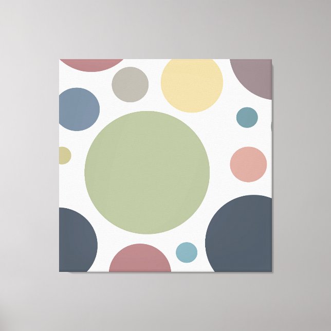 Mood Cool Polka-Dots Canvas Print (Front)