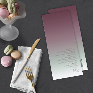 Mood Gradient Wedding Burgundy Mist ID741 Menu