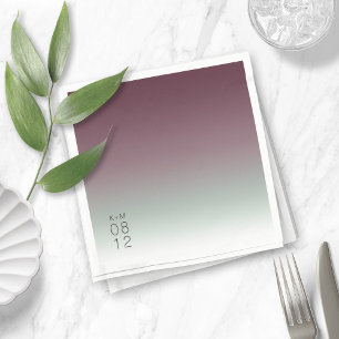 Mood Gradient Wedding Burgundy Mist ID741 Napkins
