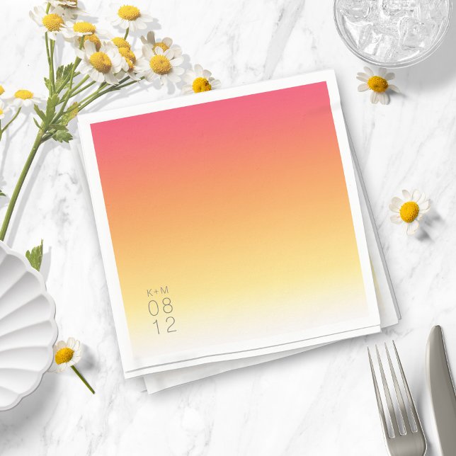 Mood Gradient Wedding Hot Summer ID741 Napkins (Creator Uploaded)