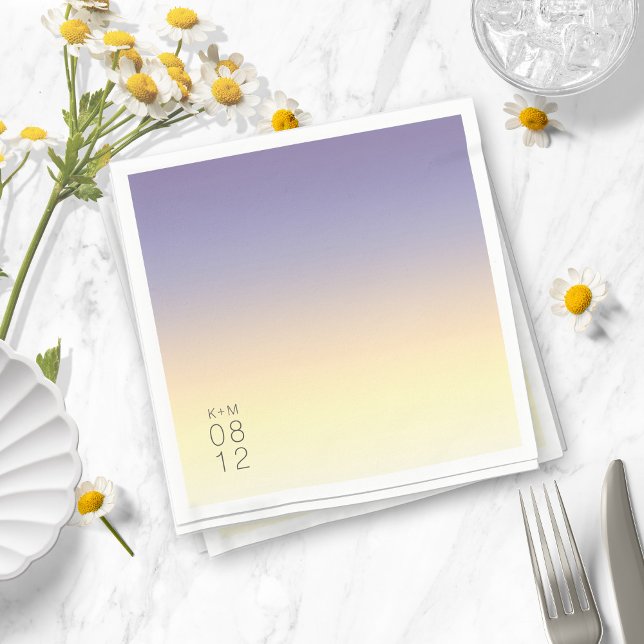 Mood Gradient Wedding Indigo Sunset ID741 Napkins (Creator Uploaded)