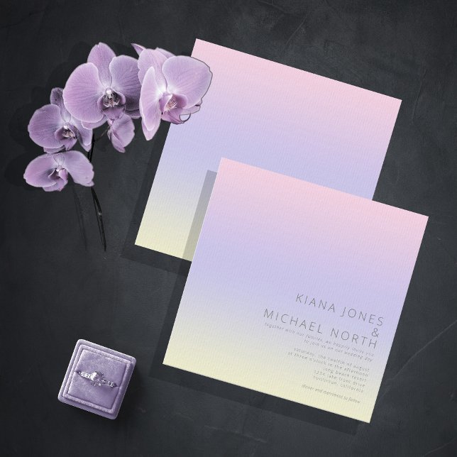 Mood Gradient Wedding Pastel Dawn ID741 Invitation (Creator Uploaded)