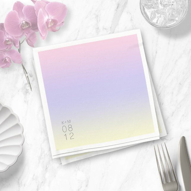 Mood Gradient Wedding Pastel Dawn ID741 Napkins (Creator Uploaded)