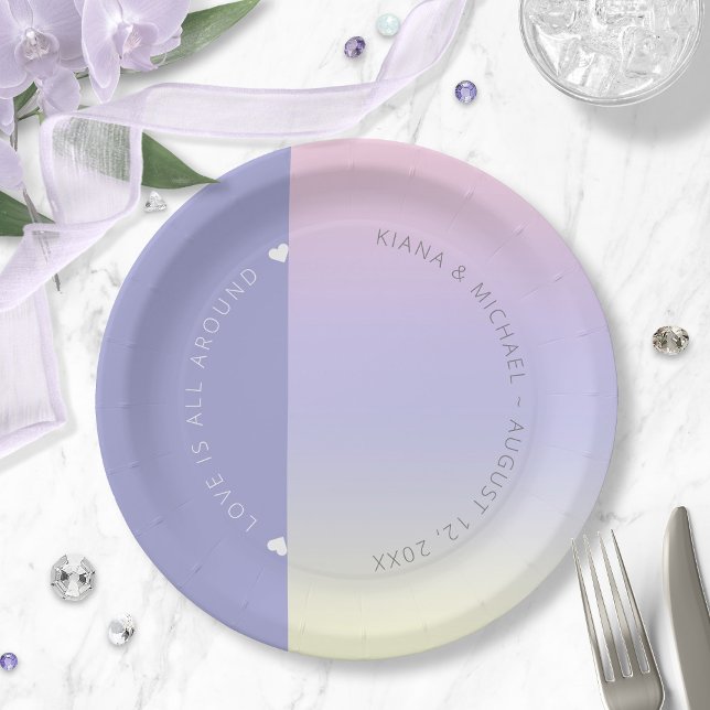 Mood Gradient Wedding Pastel Dawn ID741 Paper Plates (Creator Uploaded)