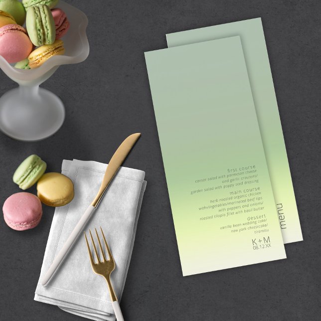 Mood Gradient Wedding Spring Meadow ID741 Menu (Creator Uploaded)