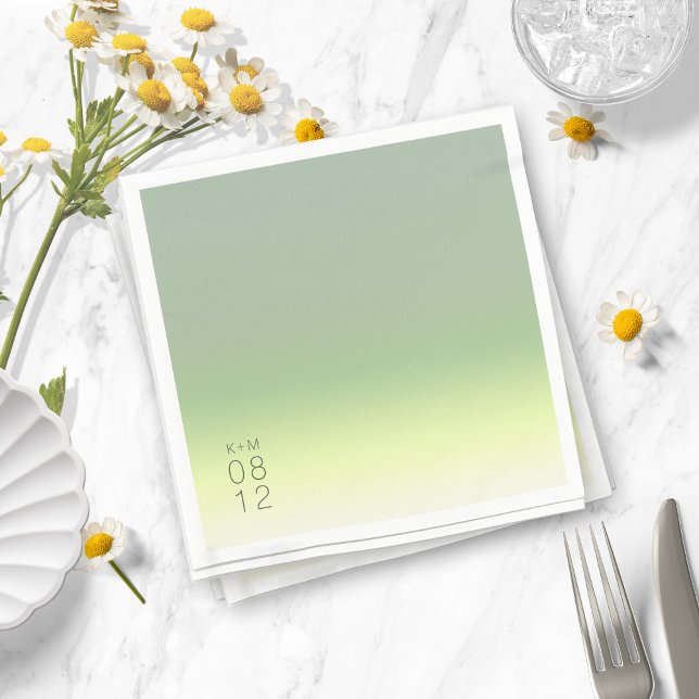 Mood Gradient Wedding Spring Meadow ID741 Napkins (Creator Uploaded)