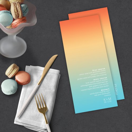 Mood Gradient Wedding Tropical Sky ID741 Menu