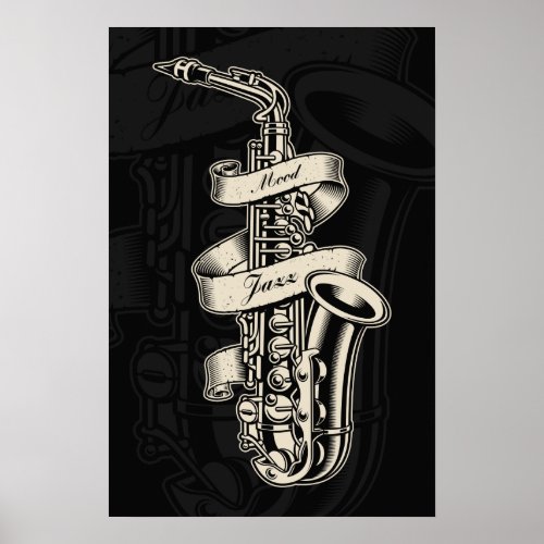 Mood Jazz  Jazz Musician Poster