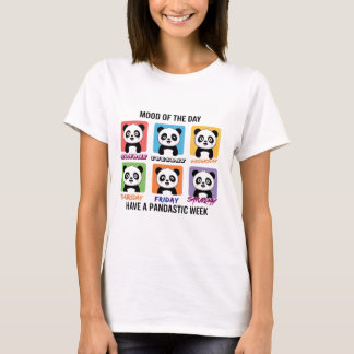Mood of the Day Cute Panda Illustration | Kawaii T-Shirt