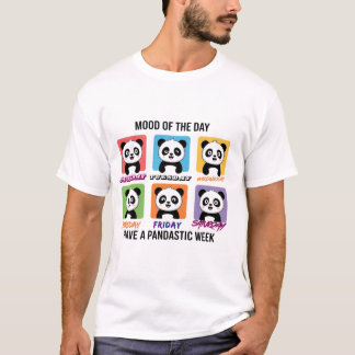 Mood of the Day Cute Panda Illustration | Kawaii W T-Shirt