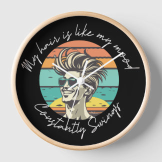 Mood Swinger's Time Machine Black Style Clock