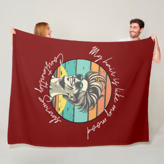 Mood Swinger's Time Machine Black Style Clock Fleece Blanket