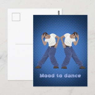 Mood to dance postcard