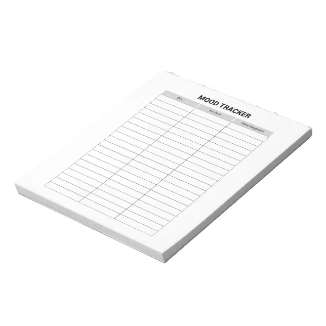 Mood Tracker Notepad | Zazzle