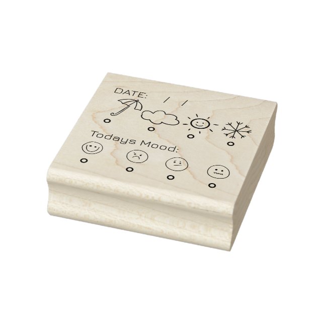 mood tracker self care bullet journal planner rubb rubber stamp (Stamp)