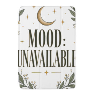Mood Unavailable Botanical Crescent Moon Celestial iPad Mini Cover