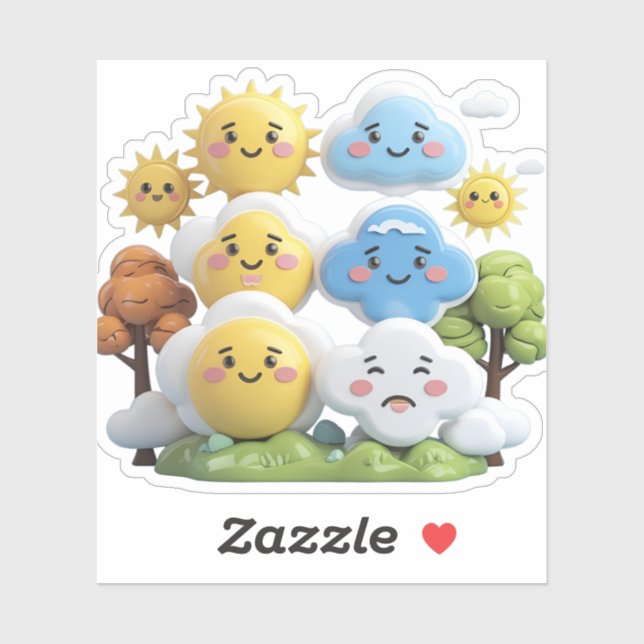 Mood Weather Stickers: Track Daily Feelings with C Sticker (Sheet)