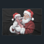 Moodeng Christmas Funny Vintage Santa Claus Kitchen Towel<br><div class="desc">Moodeng Christmas Funny Vintage Santa Claus</div>