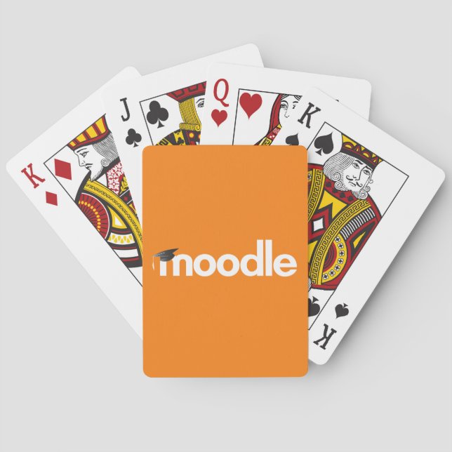 Moodle Playing Cards: Orange Poker Cards (Back)