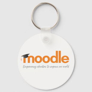 Moodle Round Key Ring Decoration