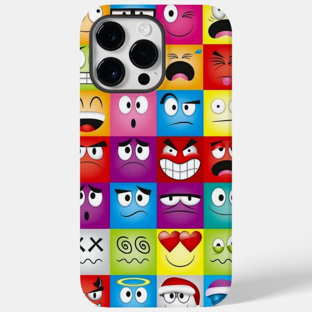 Moods and Emoticons Case-Mate iPhone Case (Back)