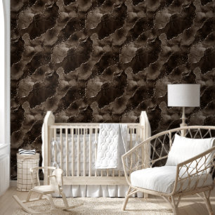 Moody Agate   Bronze Coffee Brown Golden Taupe Wallpaper