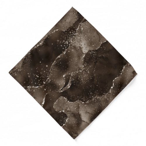 Moody Agate  Coffee Brown Golden Bronze Taupe Bandana