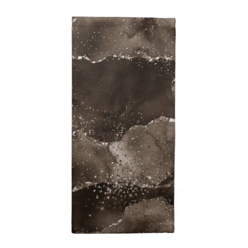 Moody Agate  Coffee Brown Golden Bronze Taupe Cloth Napkin