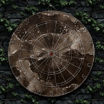 Moody Agate | Coffee Brown Golden Bronze Taupe Dart Board<br><div class="desc">90s grunge inspired dark, sophisticated watercolor marbled agate stone in a deep moody jewel tone with faux metallic foil and glitter veins in a rich, dramatic featuring abstract fluid swirls and glitter veins. From the "Till Death Do Us Part" collection, this gorgeous feminine hand-painted gradient adds the perfect pop of...</div>