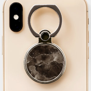 Moody Agate Coffee Brown Golden Bronze Taupe Phone Ring Stand