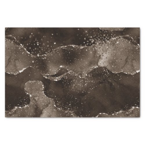 Moody Agate  Coffee Brown Golden Bronze Taupe Tissue Paper