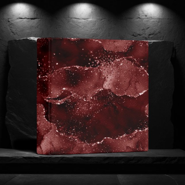 Moody Agate | Henna Blood Red Garnet Jewel Tone 3 Ring Binder (Creator Uploaded)