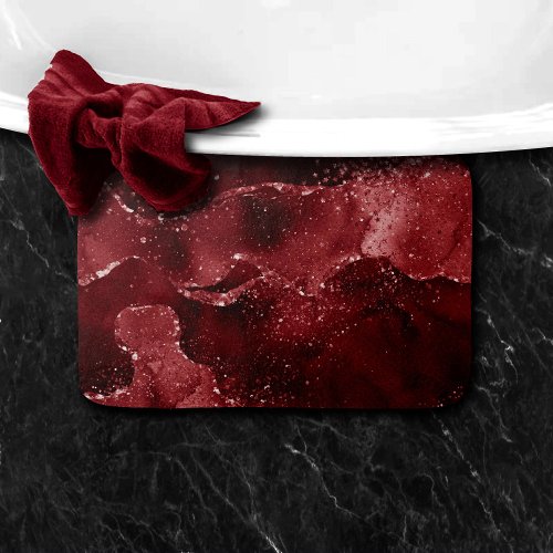 Moody Agate  Henna Blood Red Garnet Jewel Tone Bath Mat