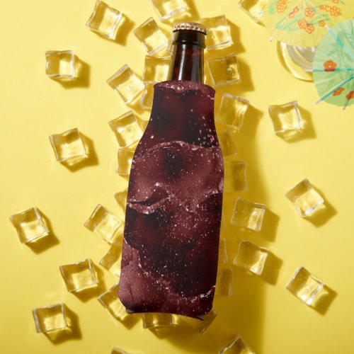Moody Agate  Henna Blood Red Garnet Jewel Tone Bottle Cooler