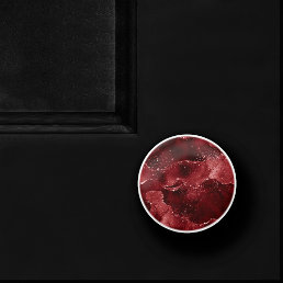 Moody Agate | Henna Blood Red Garnet Jewel Tone Ceramic Knob