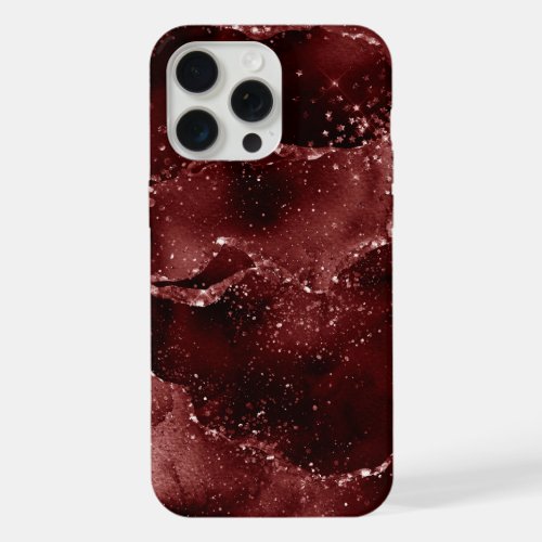 Moody Agate  Henna Blood Red Garnet Jewel Tone iPhone 15 Pro Max Case