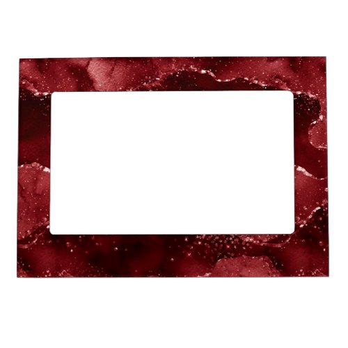 Moody Agate  Henna Blood Red Garnet Jewel Tone Magnetic Frame