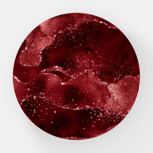 Moody Agate  Henna Blood Red Garnet Jewel Tone Paperweight