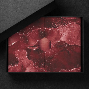 Moody Agate Henna Blood Red Garnet Jewel Tone Tissue Paper