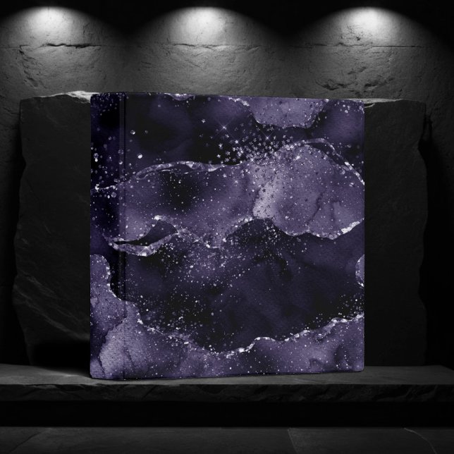 Moody Agate | Midnight Indigo Deep Purple Branding 3 Ring Binder (Creator Uploaded)