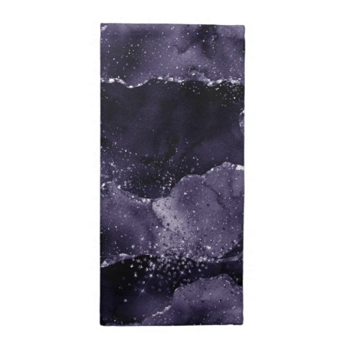 Moody Agate  Midnight Indigo Deep Purple Glam Cloth Napkin