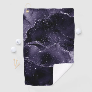Moody Agate Midnight Indigo Deep Purple Glam Golf Towel